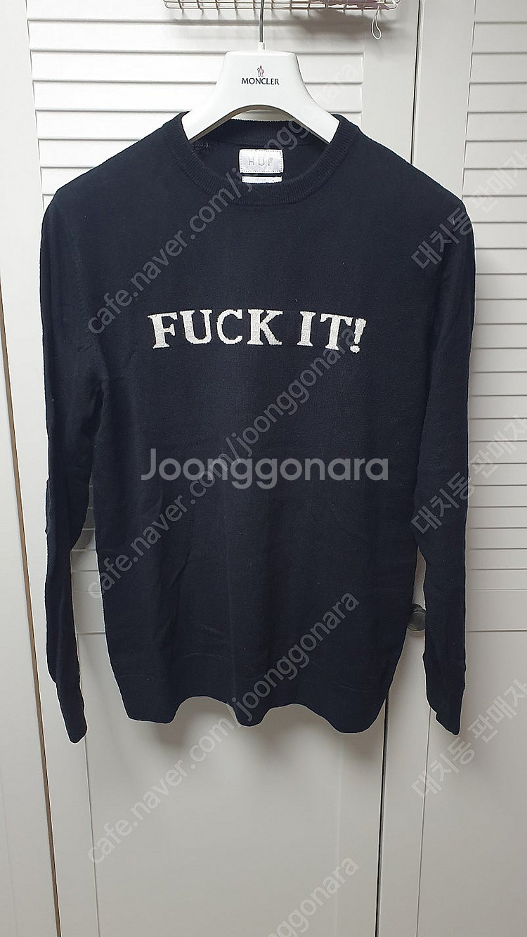 <105> HUF 허프 FUCK IT 로고 캐시미어 니...--0