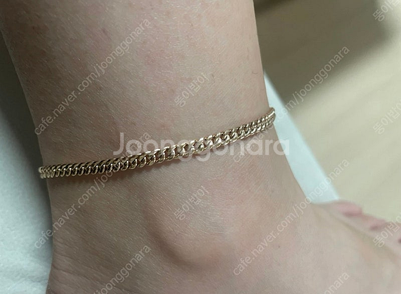 18k 로즈골드 발찌--1