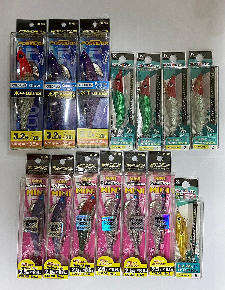 (한치, 쭈꾸미, 갑오징어, 무늬에기) 삼봉에기+2.2...--0