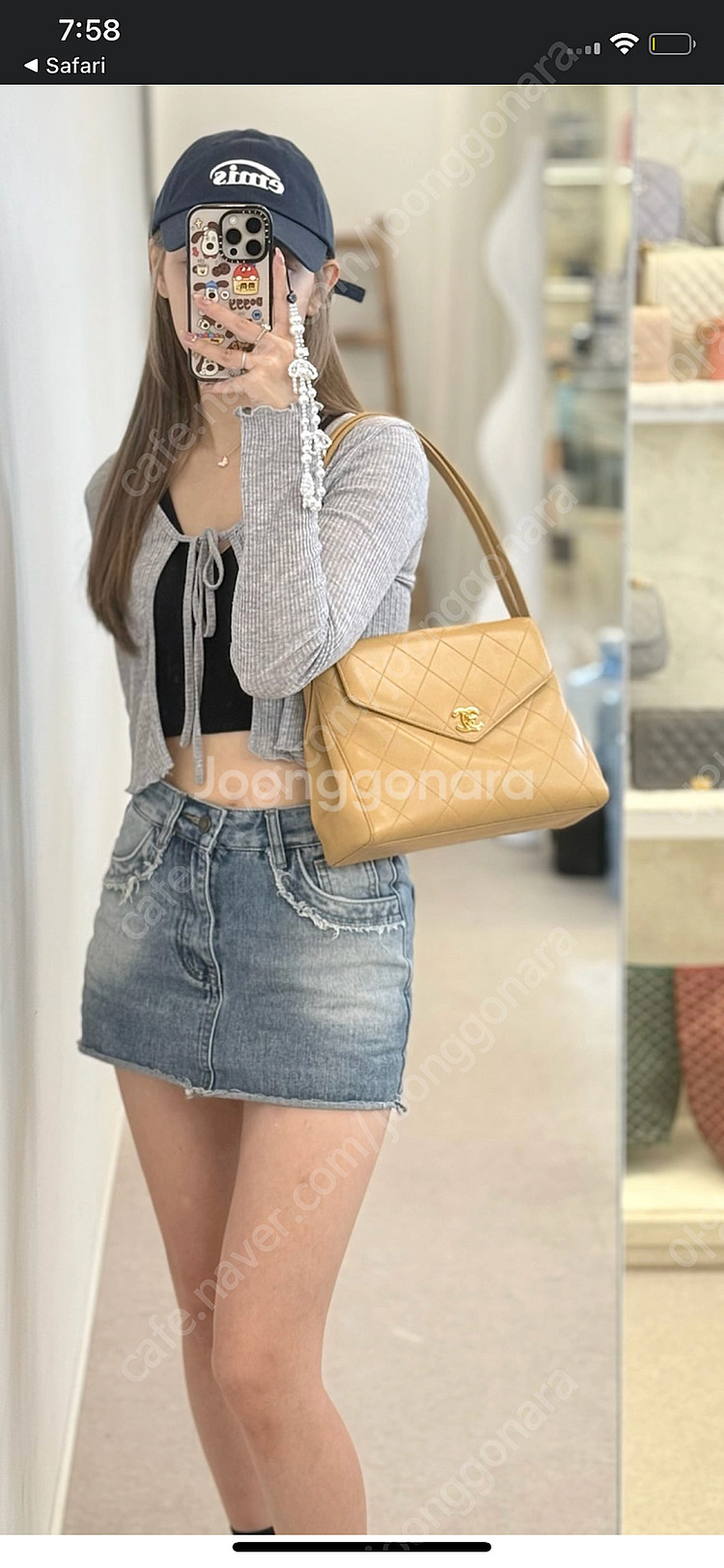 정품 빈티지 샤넬 핸드백--0