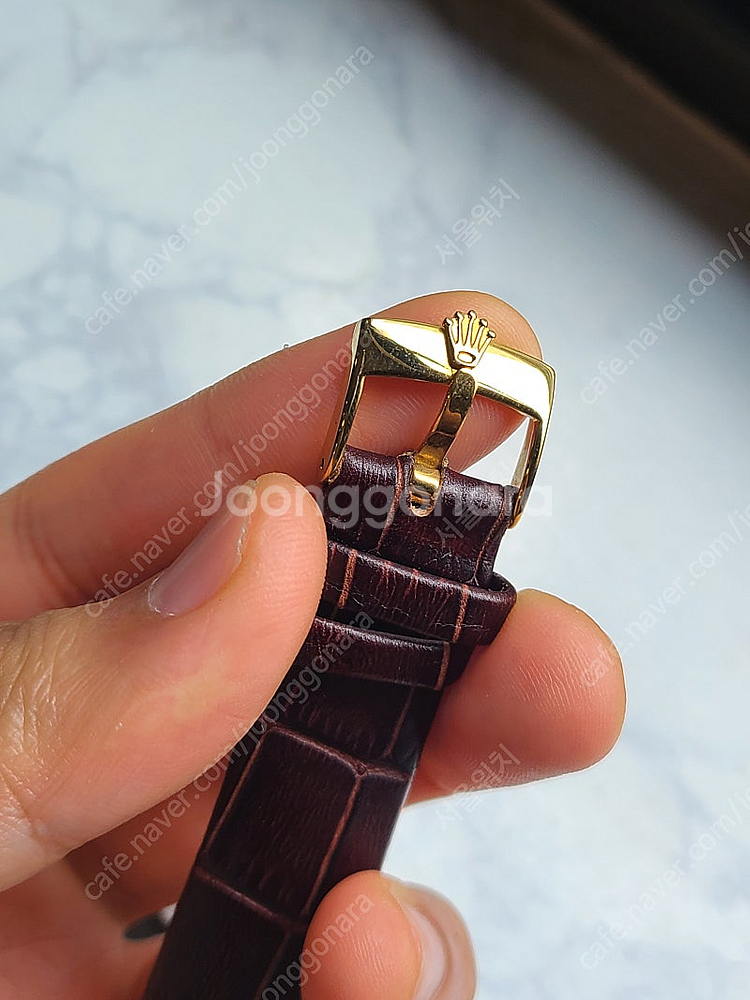 [정품] 롤렉스 점보 셀리니 타원형 샴페인골드 다이아몬...--7