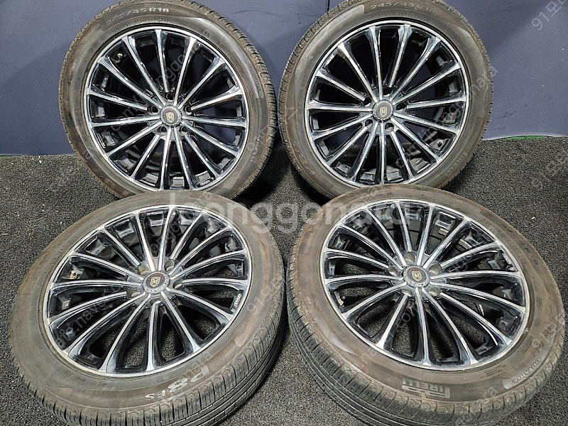 4069 마르셀로휠타이어 18인치 한대분SET PCD 11.4 현대기아차량 *YF쏘나타 사용* 팝니다--0