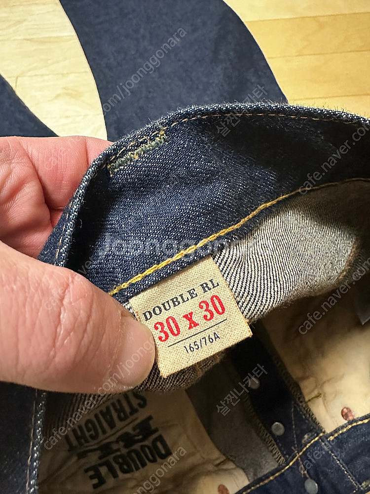 rrl 원스워시 셀비지 스트레이트 30x 30 실내1회...--2
