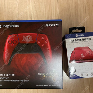 PS5 몬스터헌터 듀얼센스 한정판 새거+이이네 몬스터 헌터 충전거치대 새거