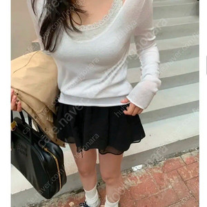 베르니마켓 Base knit tee 아이보리
