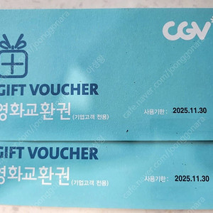 cgv 영화예매권2매 25년 11월30일까지