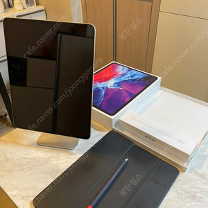 iPad Pro 12.9 4세대 128GB Silver+애플펜슬 2세대+스마트 폴리오 케이스+마그네틱 스탠드+풀박스