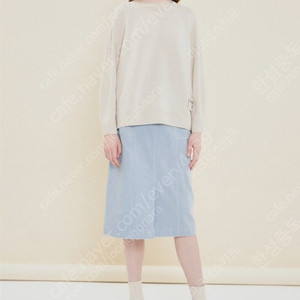 한섬 SJSJ 21FW 레터링 탭 니트 F90 사이즈
