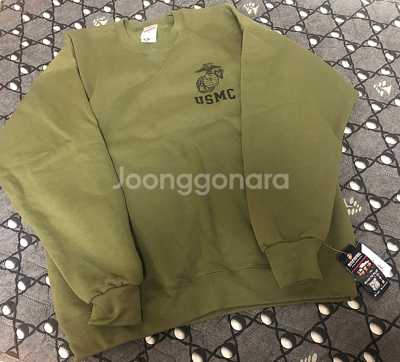 오리지널 USMC 데드스탁 맨투맨 스웻셔츠 크루넥 티셔...--0