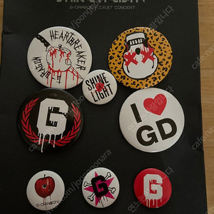 지드래곤 첫 솔로 콘서트 뱃지