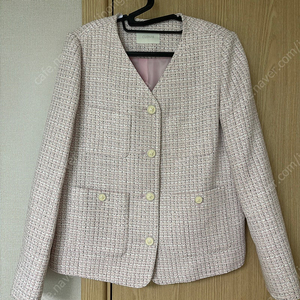 (새상품) 클라비스 브이넥 더블포켓 트위드 자켓 85사이즈