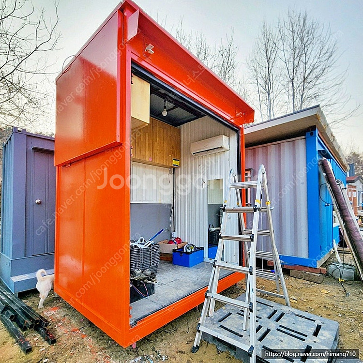 리모델링 매장용 중고 컨테이너 2평 급매! 에어컨·폴딩...--0