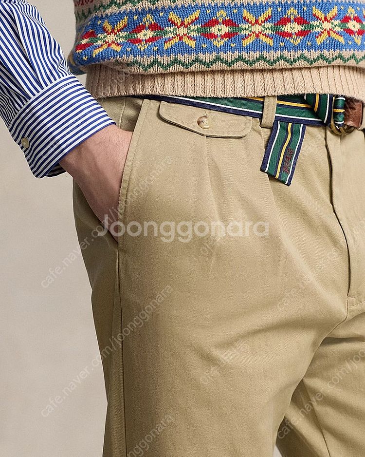 폴로 랄프로렌 남성 휘트먼 릴랙스핏 플리츠 치노 팬츠 ...--1