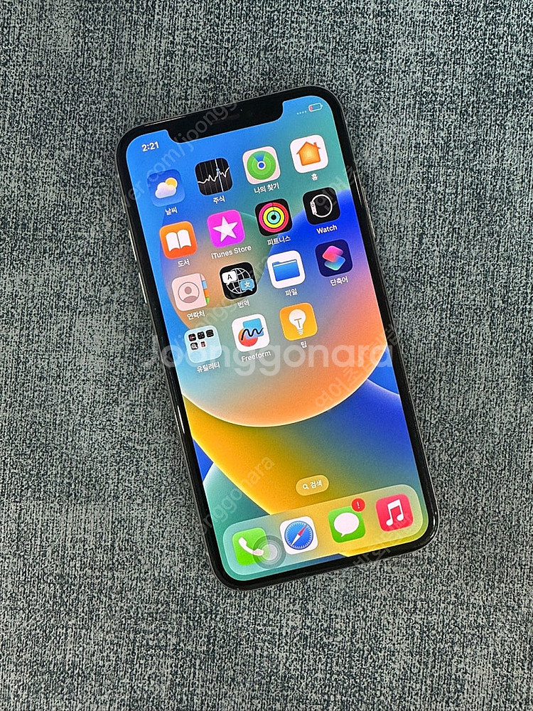 아이폰X 64G 실버 카메라무음 배터리 78% 상태좋은...--1