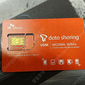 SKT데이터 쉐어링 (3G 무적칩) 유심 대여합니다.