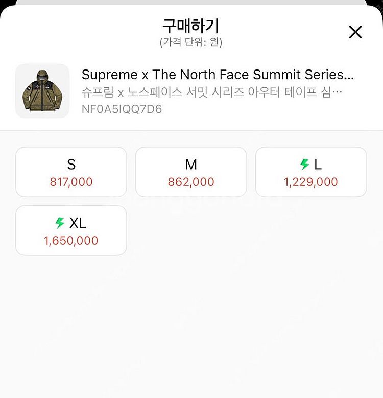슈프림 X 노스페이스 서밋 아우터 테이프심 L--4