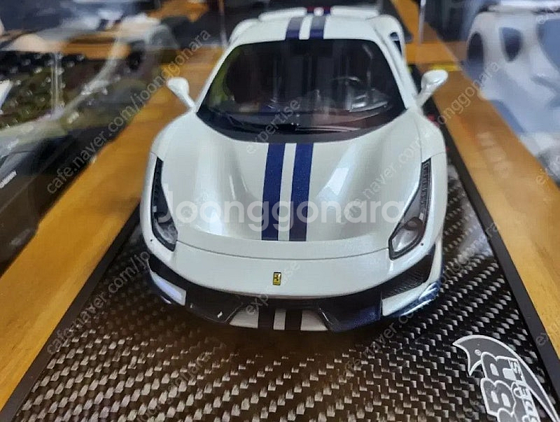 BBR 페라리 488 피스타 화이트 1:18 자동차 다...--0