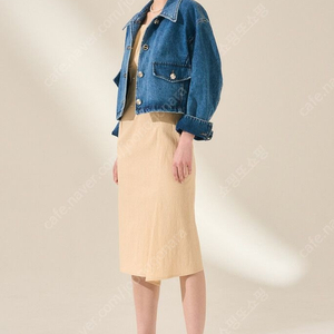 (새상품) 한섬 마인 와이드 커프스 데님 자켓 MN2D1NOT321WM