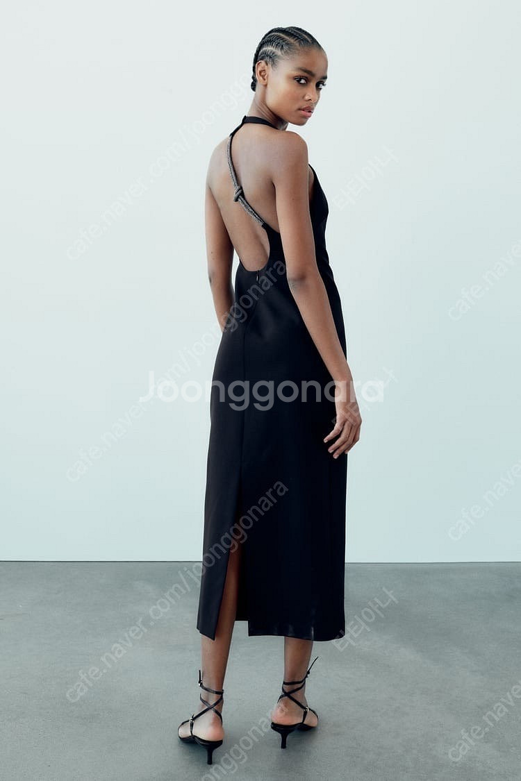 zara 자라 글리터 홀터넥 원피스 79900-3990...--3