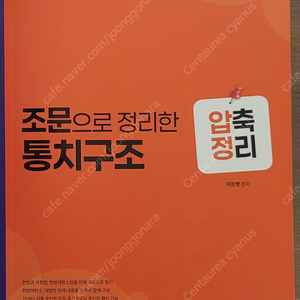 [헌법] 이은영 헌법 조문으로 정리한 통치구조 압축정리
