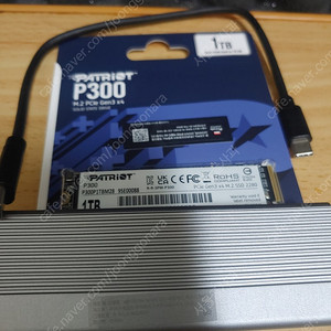 SSD 1테라 미개봉 + 외장하드케이스 patriot p300 m.2 nvme 1tb 미개봉