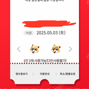 롯데월드 매직패스 5.3 5회권 2장