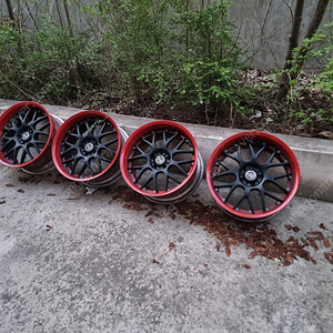 19인치 VOLK RAYS GT 정품 레드커스텀 투피스 휠 < 더뉴K5 올뉴K5 그렌져ig HG그렌져 LF소나타 YF소나타 카랜스2 > 한대분 50만원