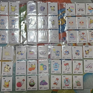 포켓몬 띠부씰 1세대 2세대 산리오 할로윈 러블리 호빵 시즌1,2,3 포켓피스까지 전종 판매해요