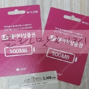 유플러스U+ 데이터 쿠폰 등록형 2기가(500MB 4장) 5000에 팝니다.