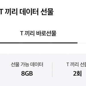 SKT 데이터 2기가