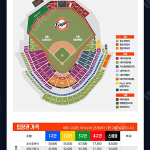 5/1 근로자의날 한화vs엘지 응원단석,내야지정석