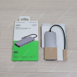 벨킨 6in1 C타입 멀티 허브 Pro 이더넷 HDMI 2.0 4K 60Hz 100W AVC008fq