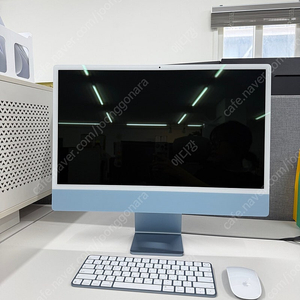아이맥 M3 24인치 8코어 CPU, 10코어 GPU, 램16G, 256GB CTO버전 블루색상