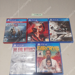 무료배송 북미판 ps4 타이틀 5종 일괄판매 철권7 고스트오브쓰시마 파크라이6 이블위딘2 갓오브워4 원피스 해적무쌍4 인왕1