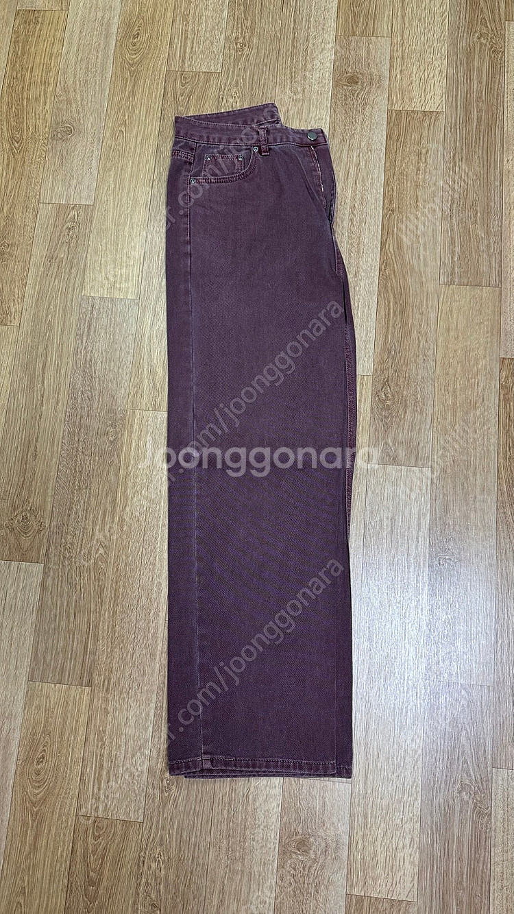 [L] 인템포무드 어글리 다잉 컬러데님 버건디--0