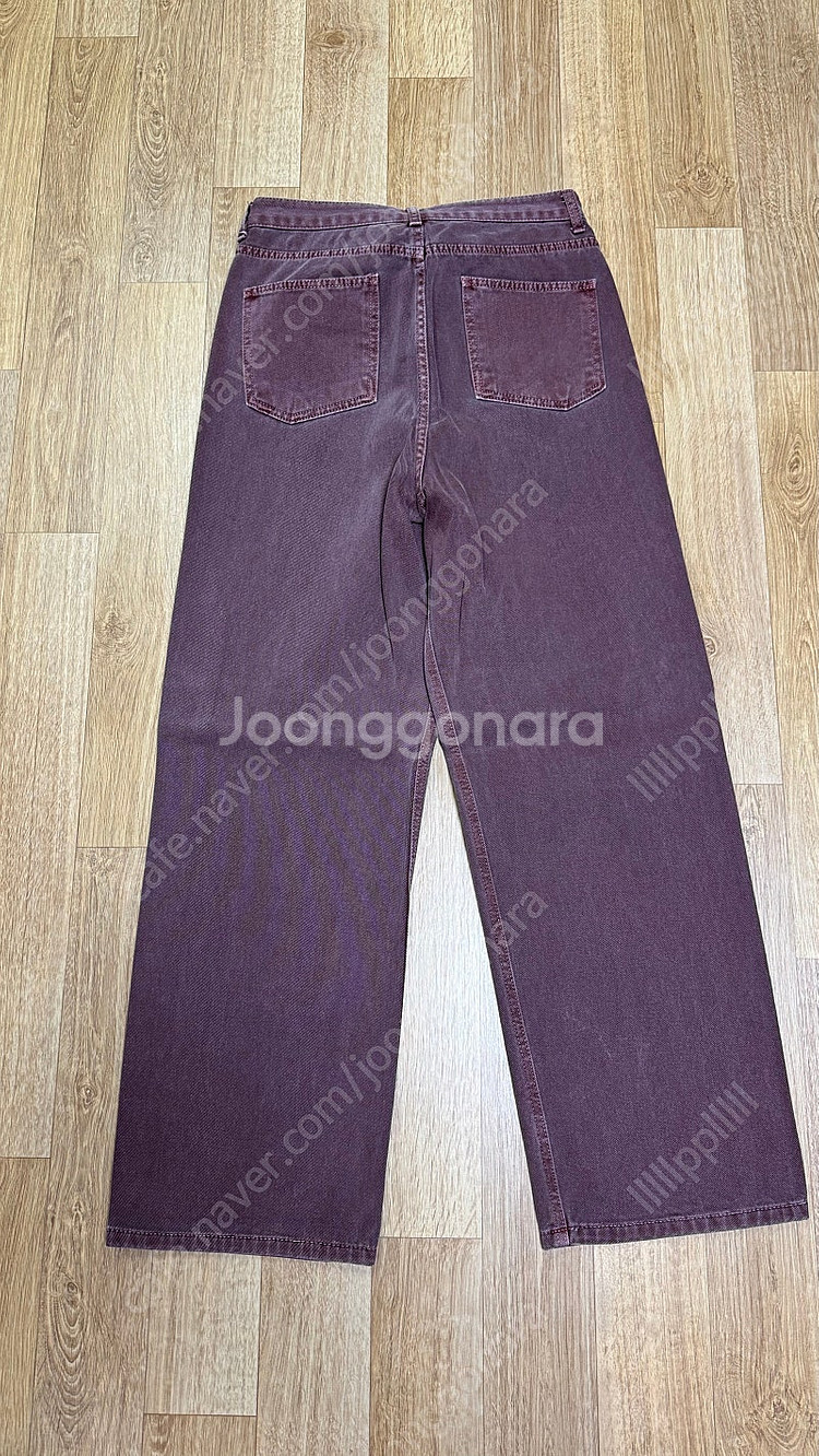 [L] 인템포무드 어글리 다잉 컬러데님 버건디--1