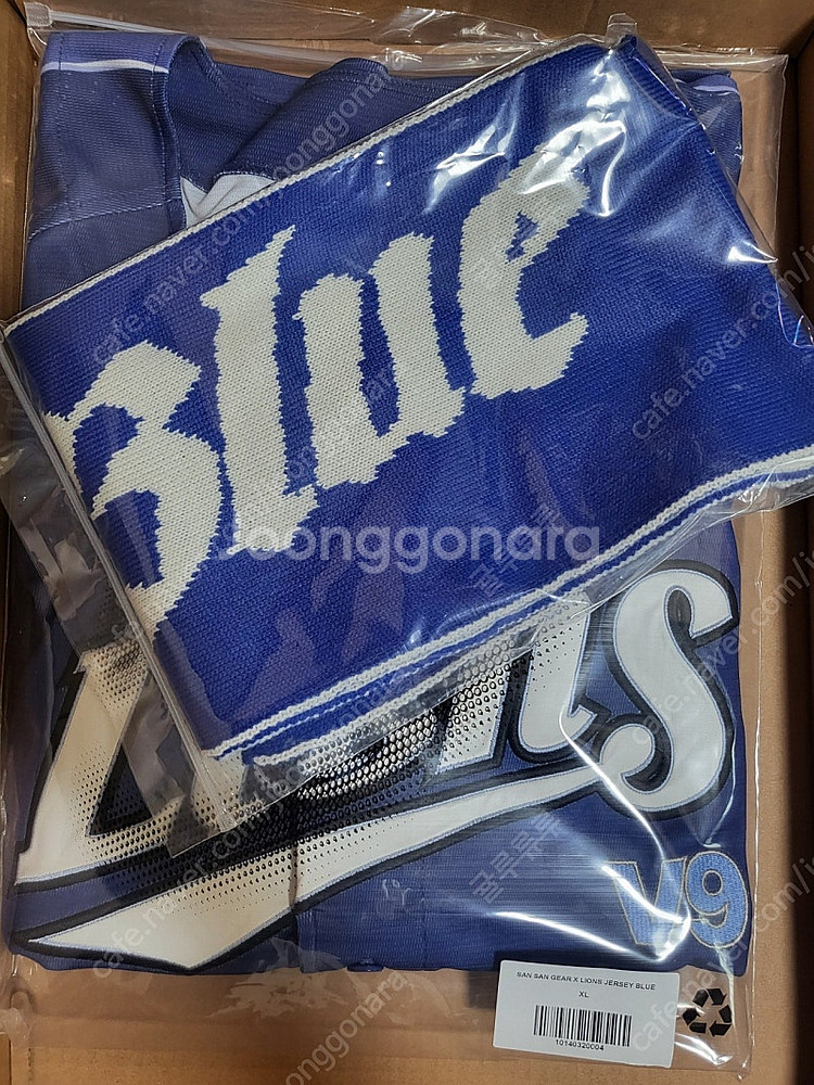 [XL] 산산기어x삼성 블루 저지 유니폼--0