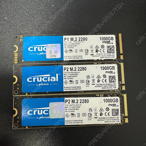 Crucial P2 M.2 2280 1TB SSD 3개