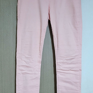 허니베이블루 파스텔 연핑크 허리밴딩포인트 스판 면바지 L