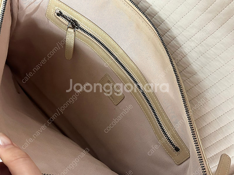 샤넬 펄베이지 은장 클러치--7