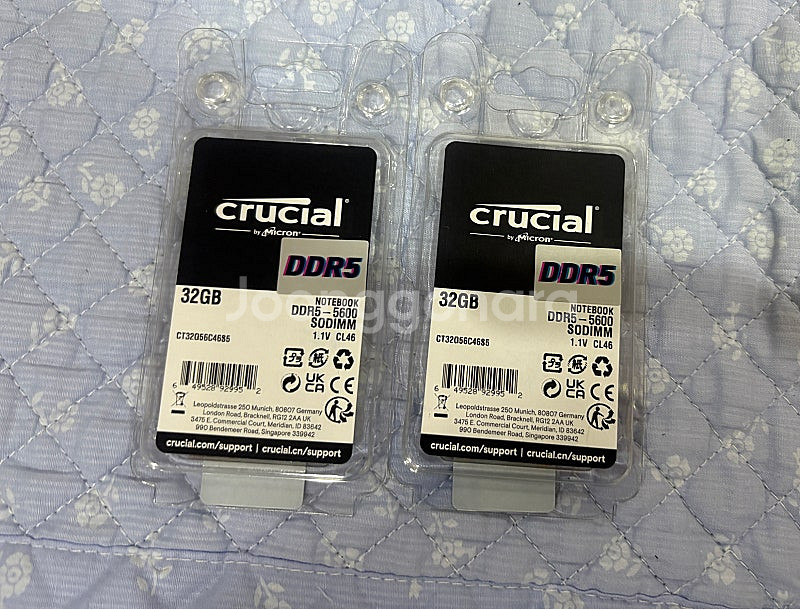 마이크론 ddr5 32g 노트북용 택포 85000--0
