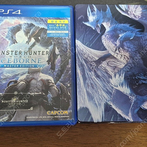 PS4 몬스터 헌터 월드 아이스본 마스터 에디션 + 스틸북 판매합니다.
