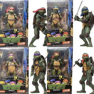 닌자거북이 + 스플린터(1990 TMNT) 풀 세트 라이센스 리얼 피규어