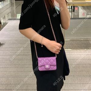 샤넬 클래식 캐비어 플랩 카드지갑 체인백 새상품
