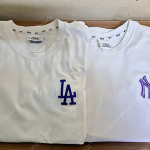 MLB LA 양키즈 흰색 면티 공용 100 2장 일괄 택포15,000원