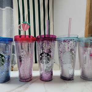 스타벅스 글리터 콜드컵 650ml 5종 세트(새산품)