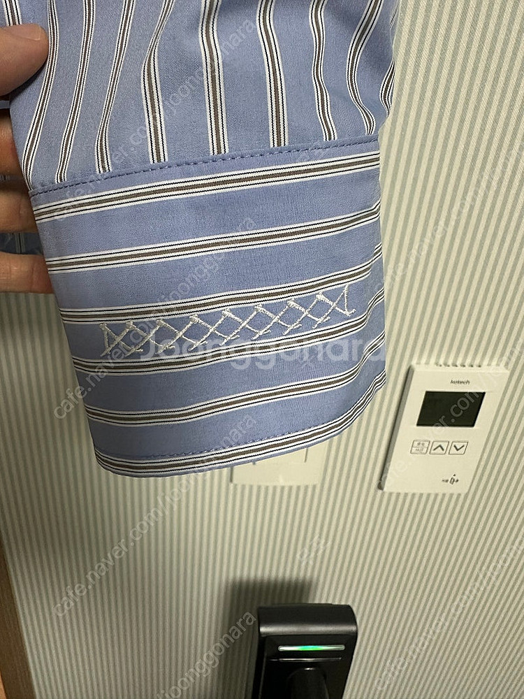 [M]준느 S15 블루 스트라이프 셔츠--1