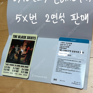 검정치마 5/10 스탠딩 50번대 2연석