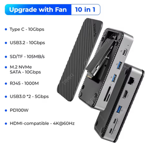 Orico 10 in 1 SSD 도킹스테이션 팝니다. dpm2p9-v1
