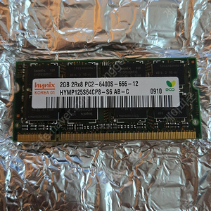 노트북 랩 RAM PC2 6400 2GB 하이닉스